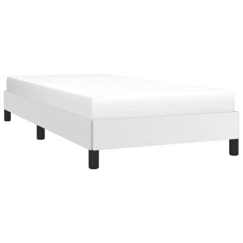 Okvir za krevet bijela 90x200 cm od umjetne kože Cijena