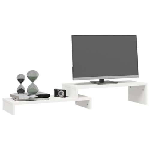 Stalak za monitor bijeli (52-101) x 22 x 14 cm masivna borovina Cijena