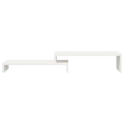 Stalak za monitor bijeli (52-101) x 22 x 14 cm masivna borovina - Bijela Cijena