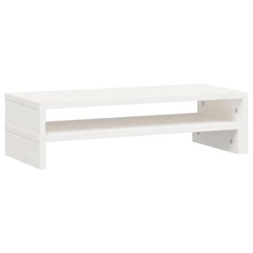 Stalak za monitor bijeli (52-101) x 22 x 14 cm masivna borovina - Bijela Cijena