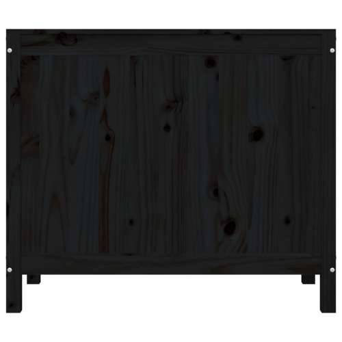 Kutija za rublje crna 88,5 x 44 x 76 cm od masivne borovine Cijena