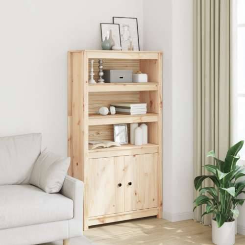 Visoka komoda 80 x 35 x 154 cm od masivne borovine - Prirodna 1 Cijena