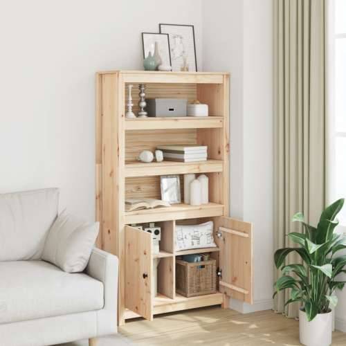 Visoka komoda 80 x 35 x 154 cm od masivne borovine - Prirodna 1 Cijena