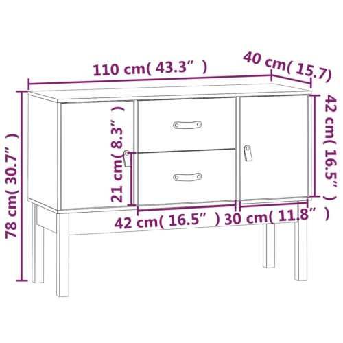 Komoda 110 x 40 x 78 cm od masivne borovine Cijena