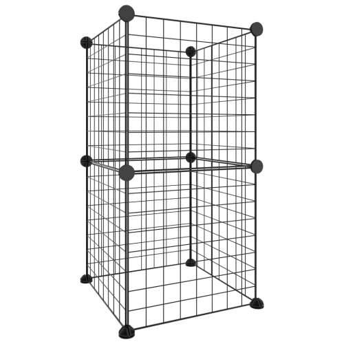 Kavez za kućne ljubimce s 8 panela crni 35 x 35 cm čelični Cijena