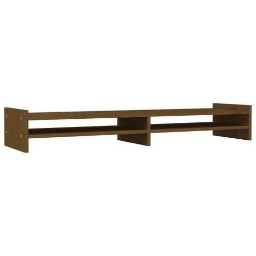 Stalak za monitor boja meda 100x27x15 cm od masivne borovine - boja meda 100 x 27 x 15 cm Cijena
