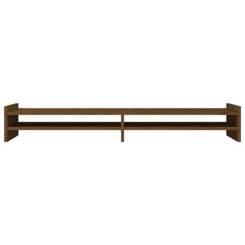 Stalak za monitor boja meda 100x27x15 cm od masivne borovine - boja meda 100 x 27 x 15 cm Cijena