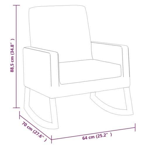Stolica za ljuljanje od tkanine svjetlozelena Cijena