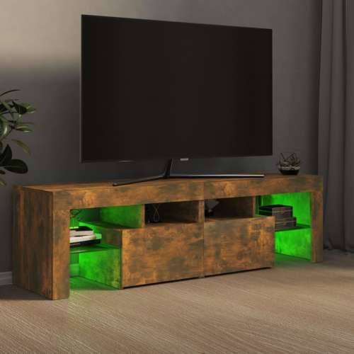 TV ormarić s LED svjetlima boja dimljenog hrasta 140x36,5x40 cm Cijena