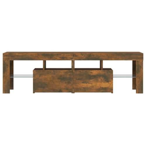 TV ormarić s LED svjetlima boja dimljenog hrasta 140x36,5x40 cm Cijena