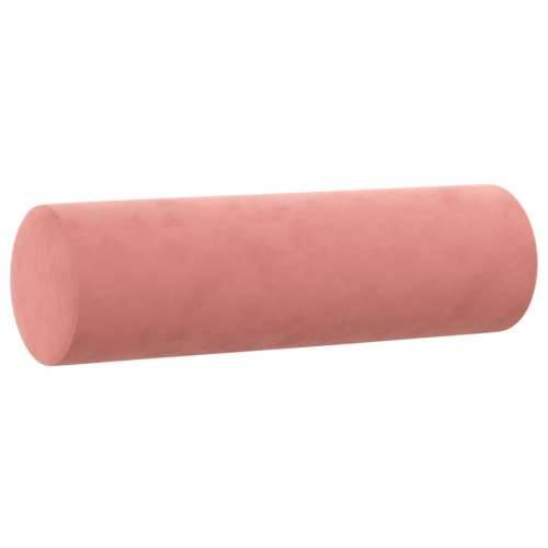 Ukrasni jastuci 2 kom ružičasti Ø 15 x 50 cm baršunasti Cijena