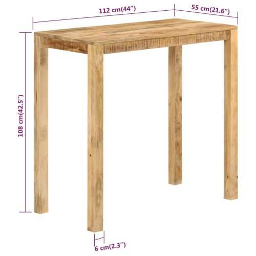 Blagovaonski stol 112 x 55 x 108 cm od masivnog drva manga - 112 x 55 x 108 cm 1 masivno drvo manga Cijena