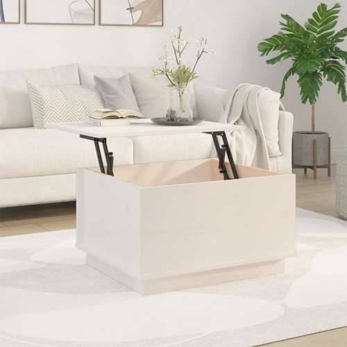 Stolić za kavu bijeli 60 x 50 x 35 cm od masivne borovine Cijena