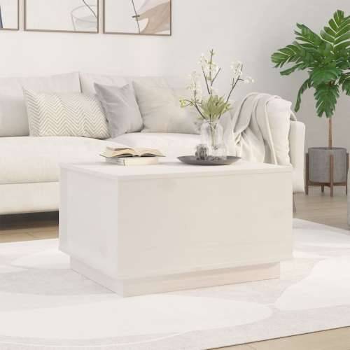 Stolić za kavu bijeli 60 x 50 x 35 cm od masivne borovine