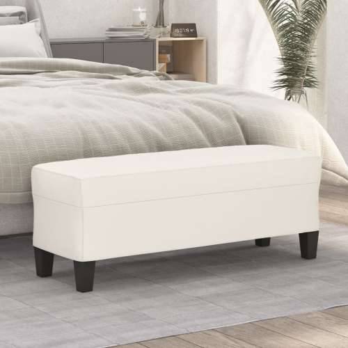 Klupa krem 100 x 35 x 41 cm od umjetne kože