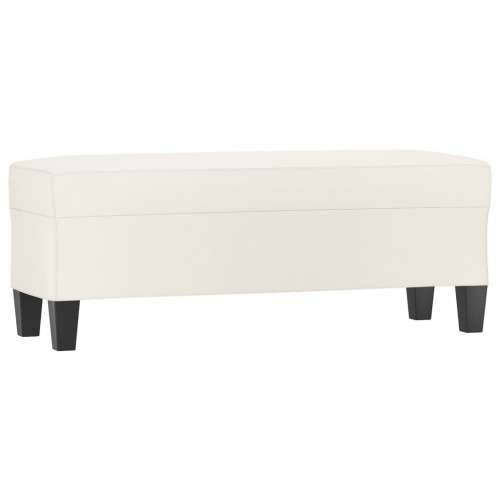Klupa krem 100 x 35 x 41 cm od umjetne kože Cijena
