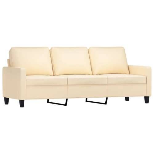 2-dijelni set sofa s jastucima krem od tkanine Cijena