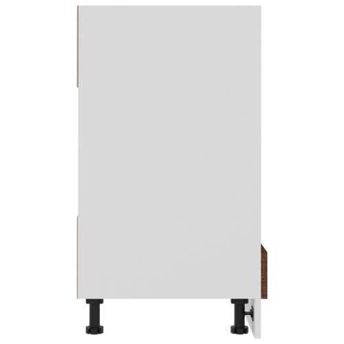 Ormarić za pećnicu boja smeđeg hrasta 60 x 46 x 81,5 cm drveni Cijena