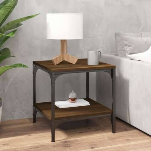 Stolić za kavu smeđa boja hrasta 50x50x40 cm konstruirano drvo