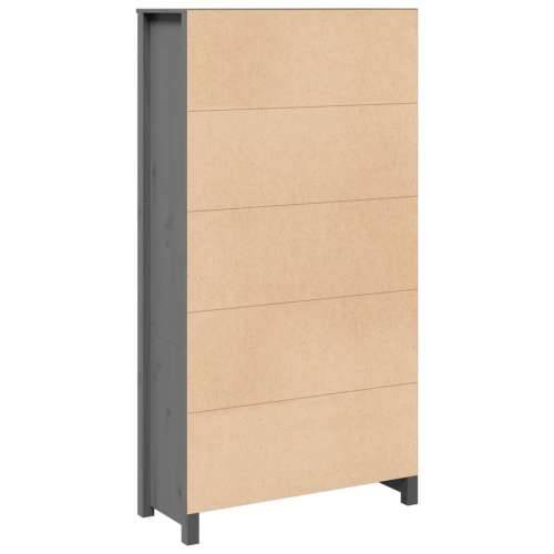 Visoka komoda siva 80 x 35 x 154 cm od masivne borovine - Siva 1 Cijena