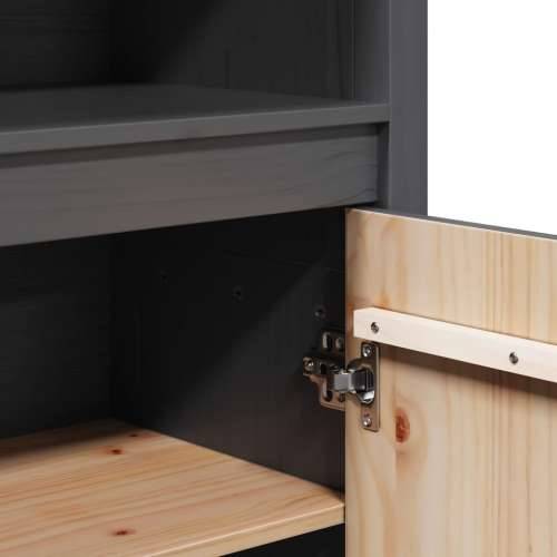Visoka komoda siva 80 x 35 x 154 cm od masivne borovine - Siva 1 Cijena