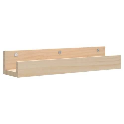 Zidne police 2 kom 50 x 12 x 9 cm od masivne borovine - Prirodna 50 x 12 x 9 cm 1 Cijena