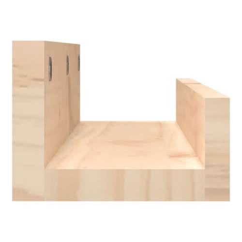 Zidne police 2 kom 50 x 12 x 9 cm od masivne borovine - Prirodna 50 x 12 x 9 cm 1 Cijena
