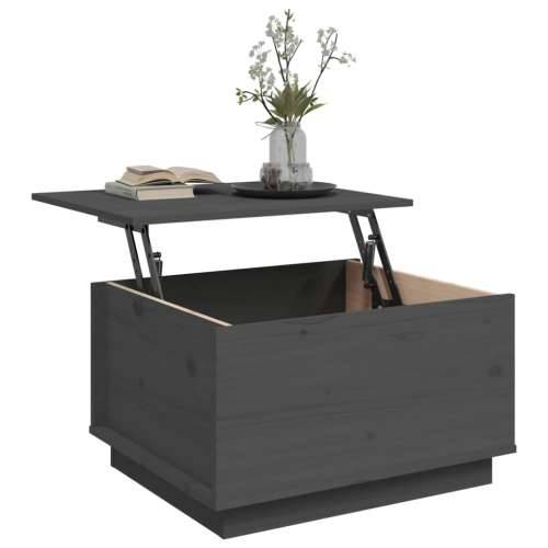 Stolić za kavu sivi 60 x 50 x 35 cm od masivne borovine - Siva 1 Cijena
