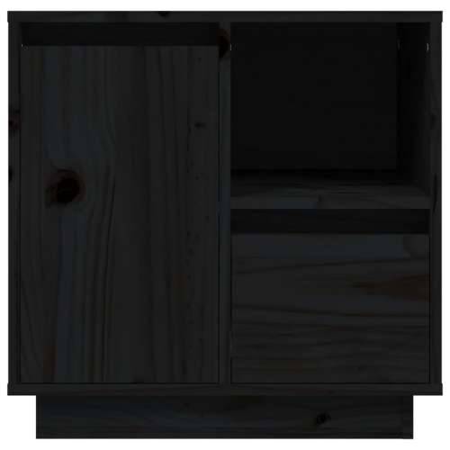 Noćni ormarići 2 kom crni 50 x 34 x 50 cm od masivne borovine - Crna 2 Cijena