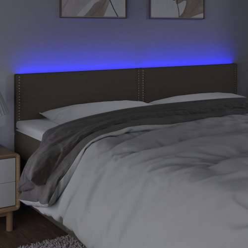 LED uzglavlje smeđesivo 160x5x78/88 cm od tkanine - Sivo-smeđa 160 x 5 x 78/88 cm 1 Cijena