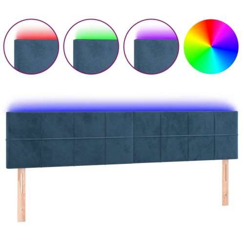 LED uzglavlje tamnoplavo 180x5x78/88 cm baršunasto - Tamno plava 180 x 5 x 78/88 cm 1 Cijena