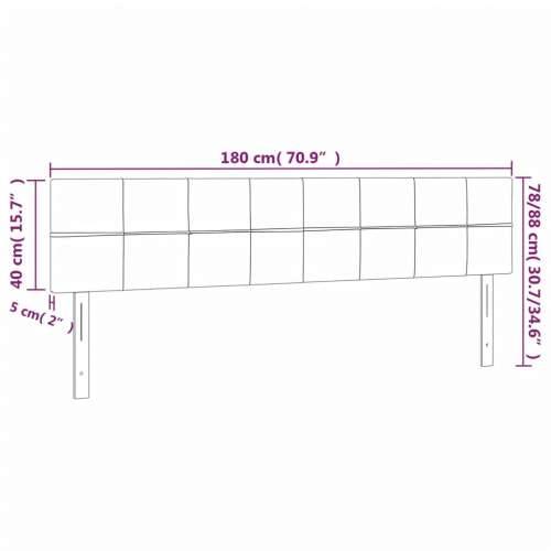 LED uzglavlje tamnoplavo 180x5x78/88 cm baršunasto - Tamno plava 180 x 5 x 78/88 cm 1 Cijena
