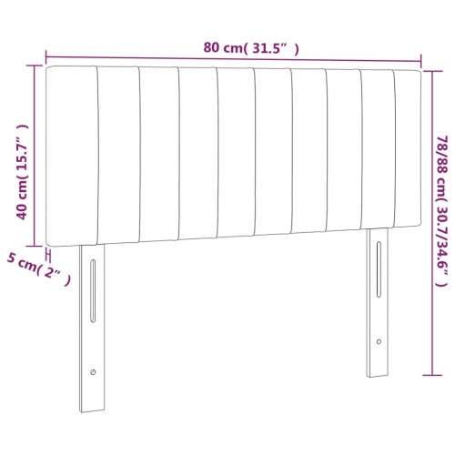 LED uzglavlje plavo 80 x 5 x 78/88 cm od tkanine - Plava 80 x 5 x 78/88 cm 1 Cijena