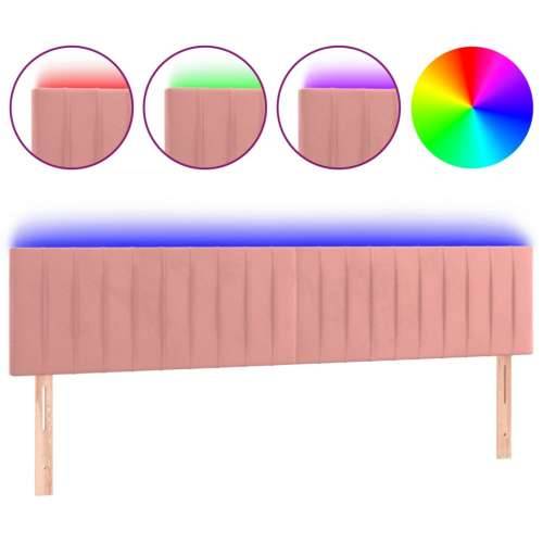 LED uzglavlje ružičasto 160x5x78/88 cm baršunasto - Ružičasta 160 x 5 x 78/88 cm 1 Cijena