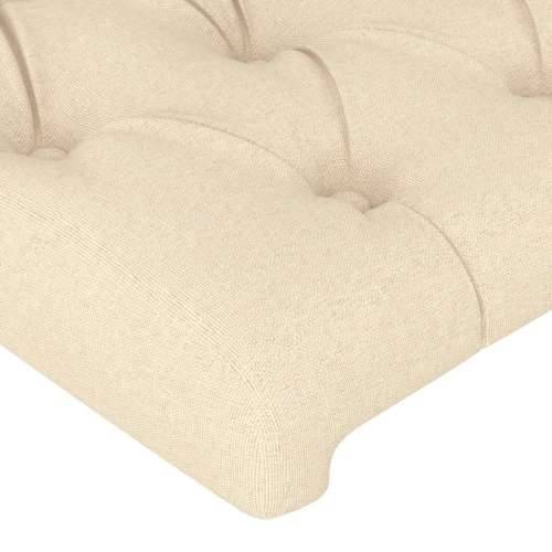 LED uzglavlje krem 180 x 7 x 78/88 cm od tkanine - Krema 180 x 7 x 78/88 cm 1 Cijena