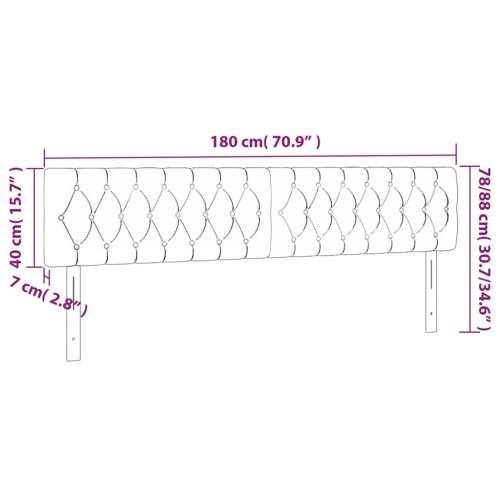 LED uzglavlje krem 180 x 7 x 78/88 cm od tkanine - Krema 180 x 7 x 78/88 cm 1 Cijena