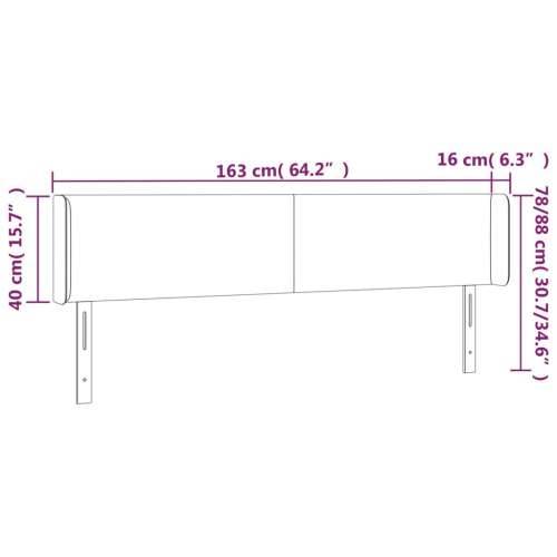 LED uzglavlje tamnoplavo 163x16x78/88 cm baršunasto - Tamno plava 163 x 16 x 78/88 cm 1 Cijena