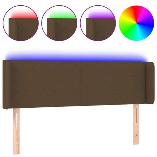 LED uzglavlje tamnosmeđe 147x16x78/88 cm od tkanine - Tamno smeđa 147 x 16 x 78/88 cm 1 Cijena