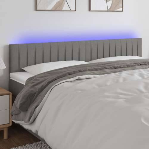 LED uzglavlje tamnosivo 160x5x78/88 cm od tkanine - Tamno siva 160 x 5 x 78/88 cm 1 Cijena