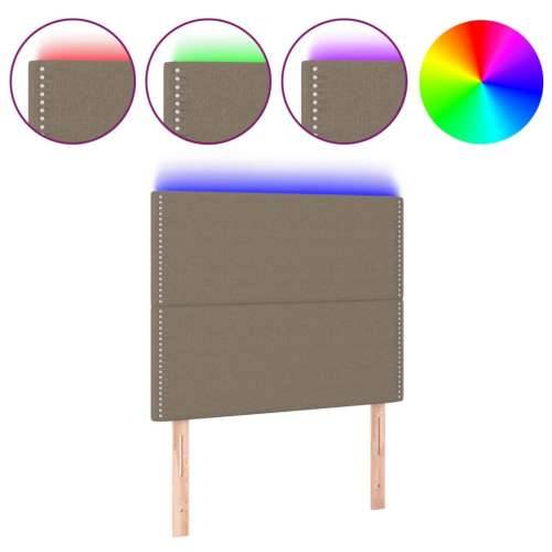 LED uzglavlje smeđesivo 90x5x118/128 cm od tkanine - Sivo-smeđa 90 x 5 x 118/128 cm 1 Cijena
