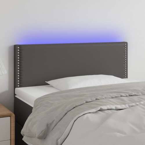 LED uzglavlje sivo 100 x 5 x 78/88 cm od umjetne kože - Siva 100 x 5 x 78/88 cm 1 Cijena