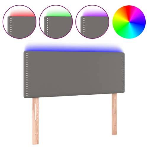 LED uzglavlje sivo 100 x 5 x 78/88 cm od umjetne kože - Siva 100 x 5 x 78/88 cm 1 Cijena
