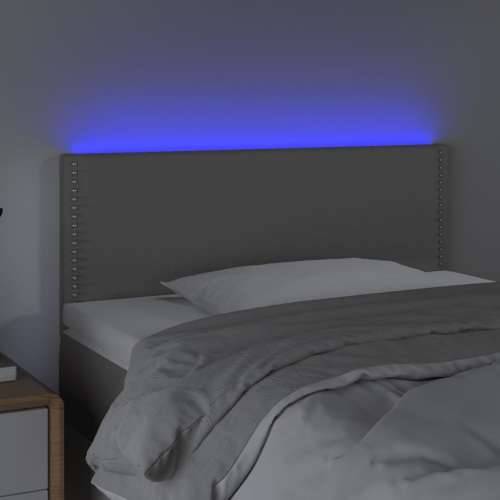 LED uzglavlje sivo 100 x 5 x 78/88 cm od umjetne kože - Siva 100 x 5 x 78/88 cm 1 Cijena