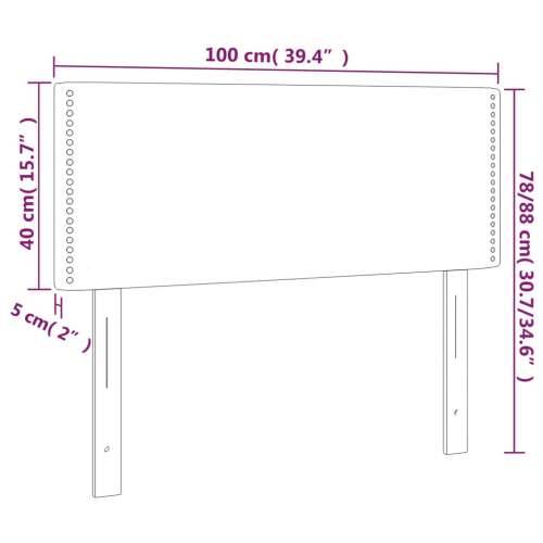 LED uzglavlje sivo 100 x 5 x 78/88 cm od umjetne kože - Siva 100 x 5 x 78/88 cm 1 Cijena