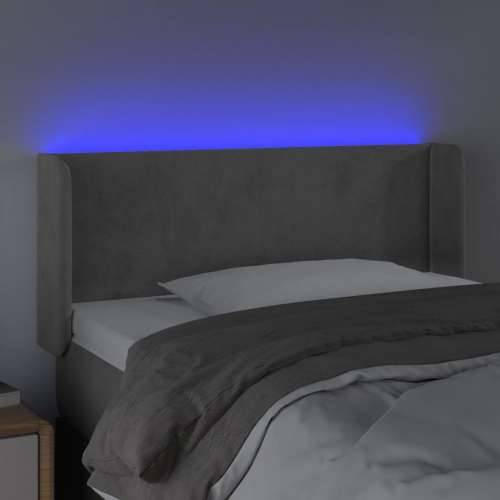 LED uzglavlje svjetlosivo 103x16x78/88 cm baršunasto - Svjetlosiva 103 x 16 x 78/88 cm 1 Cijena
