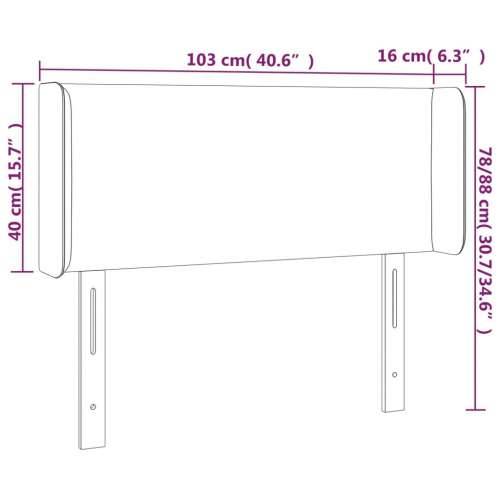 LED uzglavlje svjetlosivo 103x16x78/88 cm baršunasto - Svjetlosiva 103 x 16 x 78/88 cm 1 Cijena