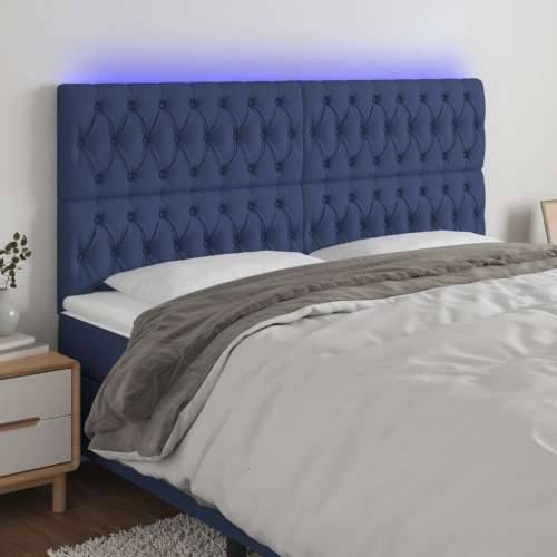 LED uzglavlje plavo 180x7x118/128 cm od tkanine - Plava 180 x 7 x 118/128 cm 1 Cijena