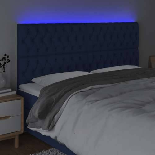 LED uzglavlje plavo 180x7x118/128 cm od tkanine - Plava 180 x 7 x 118/128 cm 1 Cijena