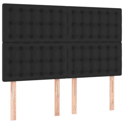 LED uzglavlje crno 144x5x118/128 cm od umjetna koža - Crna 144 x 5 x 118/128 cm 1 Cijena
