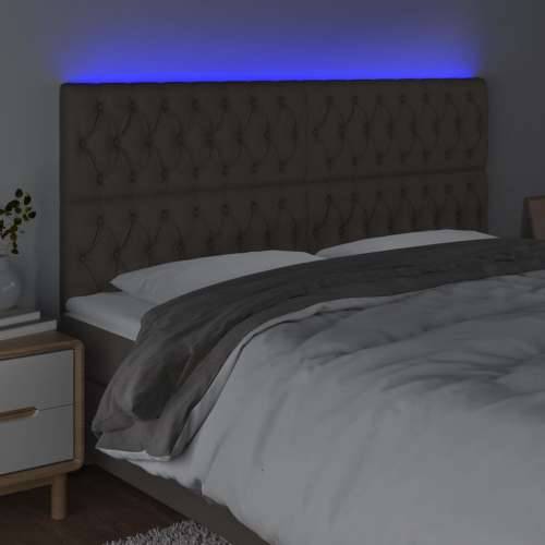 LED uzglavlje smeđesivo 180x7x118/128 cm od tkanine - Sivo-smeđa 180 x 7 x 118/128 cm 1 Cijena